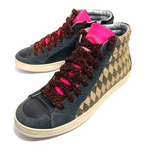 P448 Hi Top Women’s Sneakers Trainers 8.5 Multicolor Lace Up